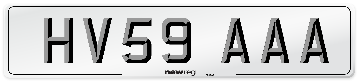HV59 AAA Number Plate from New Reg